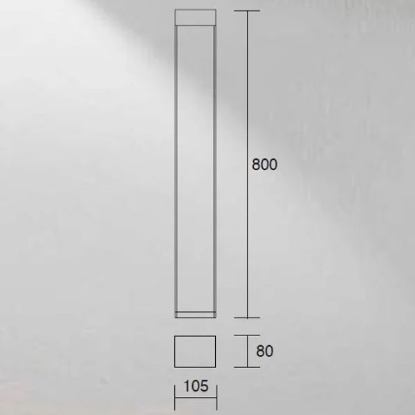 Aspen quadra Grande di ISYLUCE – Palina da Giardino LED 15W, H 800 mm, Luce Morbida 3000K, IP54
