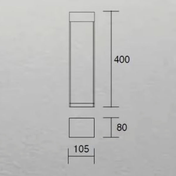 Aspen quadra di ISYLUCE – Palina da Giardino LED 15W, H 400 mm, Luce Morbida 3000K, IP54