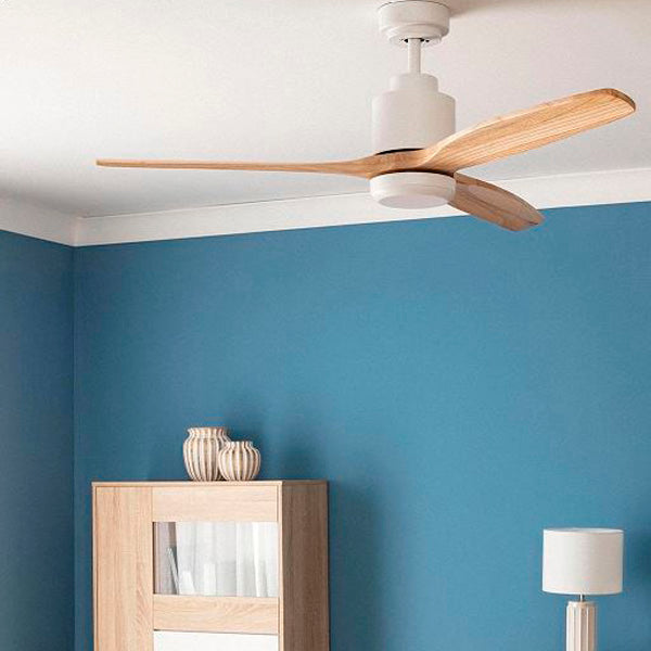 Ventilatore di design con luce LED e pale in legno massello – Eleganza, Comfort e Silenzio in un unico oggetto