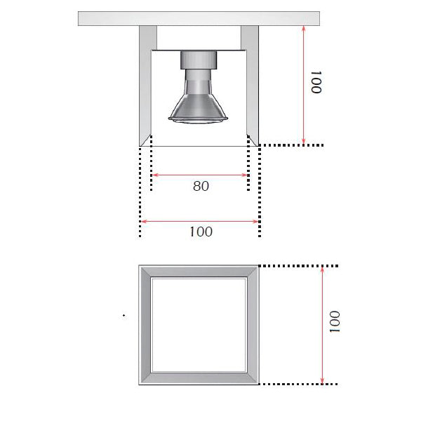 Faretto Spot da Soffitto a Toppa in Gesso Verniciabile 824 – ISYLUCE | Design Pulito e Contemporaneo